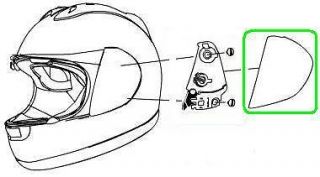 Arai Helmet Shield/Visor Side Pod Covers Corsair V RX 7GP Chaser V 