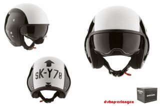 AGV DIESEL HI Jack Sk y Open Face Helmet   Black / White   Size S / M 