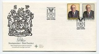 SOUTH AFRICA P W BOTHA INAUGURATION 1984 FIRST DAY COVER   FDC