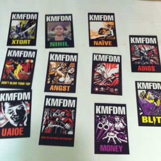 KMFDM 10 Postcards   K M F D M Ministry Industrial Front 242 Shirt 
