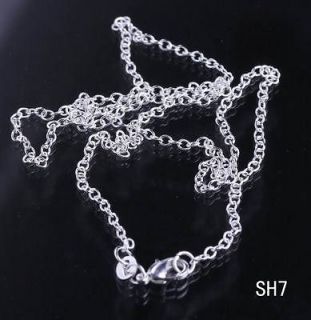   22 Italy Link Chain Necklace Lobster Clasp Silver Jewelry Making SH7