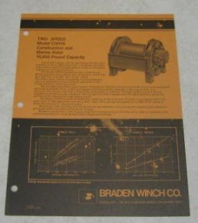 Braden Winch 1977 C2H16 Hoist Sales Brochure
