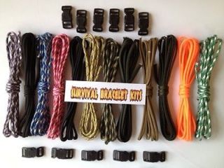 Survival Bracelet Kit Make it, wear it survive it Cord braiding kit