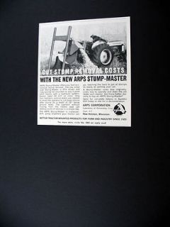ARPS Stump Master tractor mounte​d remover 1965 print Ad