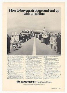 1972 Eastern Airlines Airplane & Crew For Sale Photo Ad