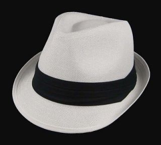 FEDORA summer SWANKY straw Crushable Hat WHITE