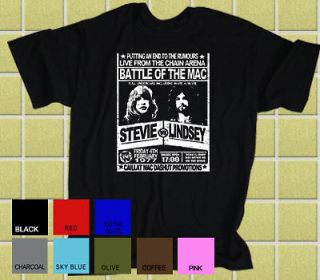   MAC inspired STEVIE NICKS vs LINDSEY BUCKINGHAM Fight Poster T SHIRT