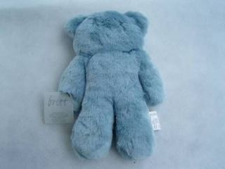 britt snuggles fur small flat teddy bear blue soft toy