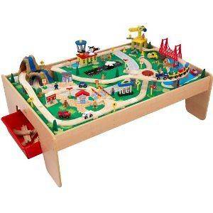   Waterfall Mountain Train Set and Table Wooden Toy Kid Kids Play NEW