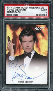   Bond Mission Logs Pierce Brosnan (James Bond) Autograph PSA 9 MINT