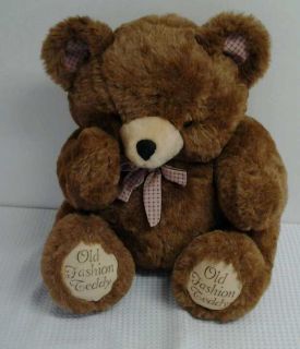 23 DanDee Big Old fashioned brown bear stuffed animal toy big bow 