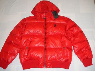 NWT ARTFUL DODGER MENS FEATHER DOWN RED PUFFA HOODIE JACKET COAT 2XL 