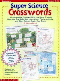 Super Science Crosswords by Katherine Burkett 2000, Paperback