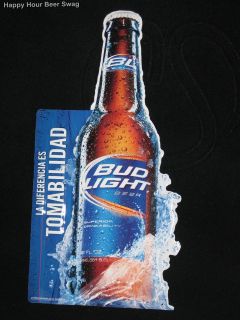 Bud Light Bottle Tomabilidad Tacker tin beer sign pub bar game room 