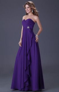 New W/tag 2012 cadbury purple evening wedding bridesmaids dress Prom 