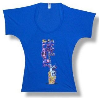 CAGE THE ELEPHANT   DOWN THE HOLE BABYDOLL BLUE T SHIRT   NEW WOMEN 