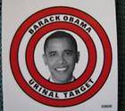 Bumper Sticker 3.5X3.5 Barack Hussein Obama Urinal sign decal anti 