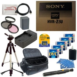 New Sony HVR Z5U Z5U HD Pro Camcorder & Deluxe Comcorder Package