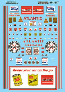 Microscale Decal N #60 1017 Atlantic Service Station Gas Stations 