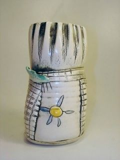 Barb Campbell Studio art pottery vase Oregon handcrafted slab 