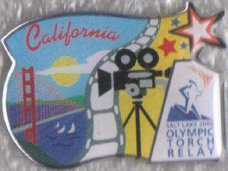 Nice 2002 Salt Lake City California Olympic Torch Relay Pin