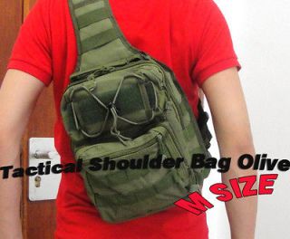 Tactical Molle Utility Gear Shoulder Sling Bag Olive Size M