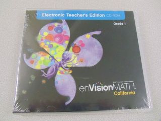 SF enVision MATH CA Gr 1 Electronic Teacher Edition CD ROM 2009 NEW 