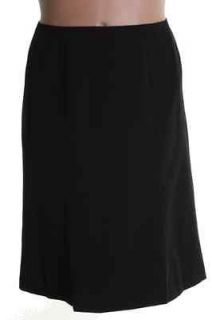 Calvin Klein NEW Black Stretch Knee Length Lined A Line Skirt Plus 22W 