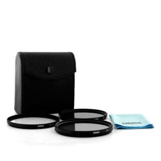 58mm CPL MC UV ND4 filter kit for Canon EOS Rebel T1i T2i T3i with 18 