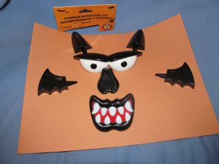   Head Parts Vampire Bat Halloween Pumpkin Decoration Kit Cake Topper