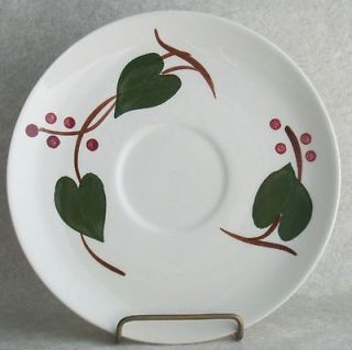 Blue Ridge Southern Potteries Stanhome Ivy Saucer Leaf Red Berries