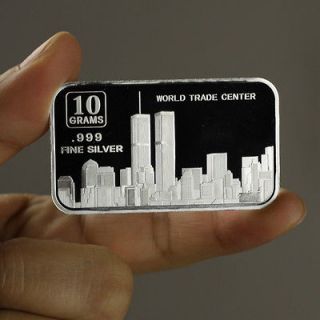 10 Grams .999 Fine Silver Bar / NY World Trade Center SB016