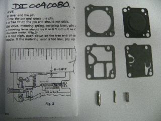   Carb Kit McCulloch Chain Saw Mini Mac 110 120 130 140 Carburetor