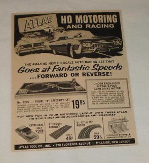 1962 Atlas HO Racing Set ad ~ FIGURE 8 SPEEDWAY