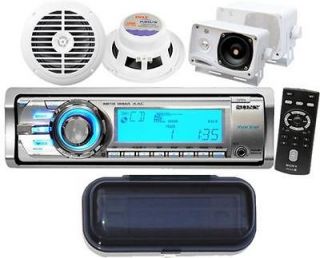   Marine Boat CD MP3 HD Player 4 Speakers with Splashproof Stereo Cover