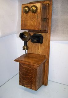Antique 1900s Stromberg Carlson Electric Crank 33 Wall Phone