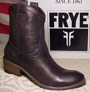 FRYE CARSON SHORTIE 77031 BLACK BOOTS NEW WOMAN 6 1/2 M