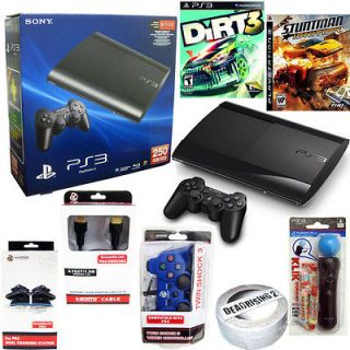  PS3 250GB SLIM SYSTEM GAME ACCESSORIES GAMING CONSOLE PACK CECH 4001B