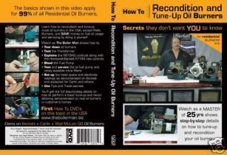 Carlin Oil Burners, How to Tune Up  Recondition on DVD