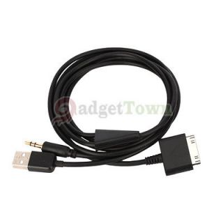 New 3.5mm Car Aux Audio Out USB Dock Cable for iPhone 3GS 4 iPod Touch 