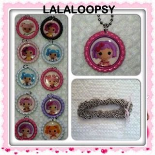 LaLaloopsy Bottle Cap Necklaces, Lot Of 10 with 24 Ball Chains