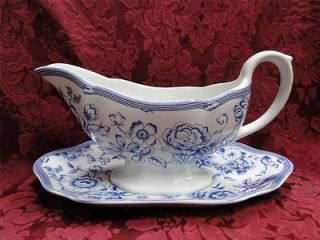 Spode Clifton (England) Blue: Rim Soup Bowl (s) OR Gravy Boat OR Oval 