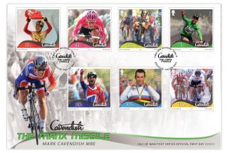 IOM Stamps Mark Cavendish MBE   The Manx Missile First Day Cover QF91