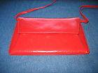 Authentic Vintage Charles Jourdan Red Leather Clutch Handbag