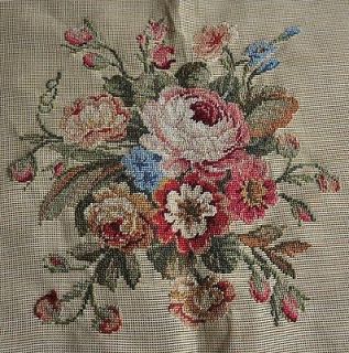   Preworked Wool Needlepoint Canvas~Chair Cover/Frame/Pi​llow/Cushion