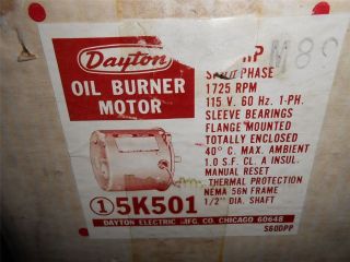 Oil Burner Motor 3/4 hp 3450 RPM 48CZ Frame 115/230V Century # OL1072D