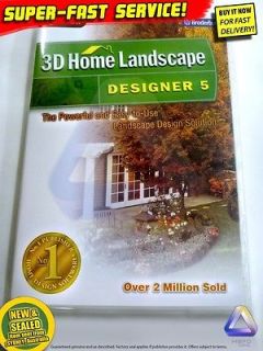 NEW) 3D HOME LANDSCAPE 5 CAD software for WINDOWS PC design laptop 