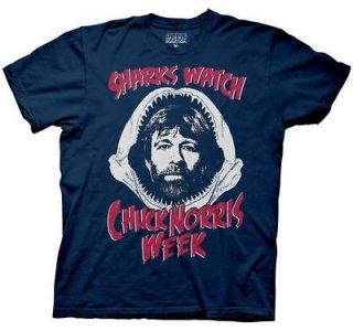 New Licensed Chuck Norris Sharks Watch Week Adult Mens T Shirt S M L 