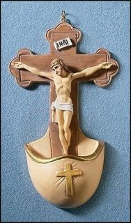 Jesus Christ on Budded Cross INRI Crucifix Church School Hanging Holy 