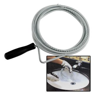   10 Ft Sink Drain Snake Clog Remover Ends Slow Drains w/out Chemicals